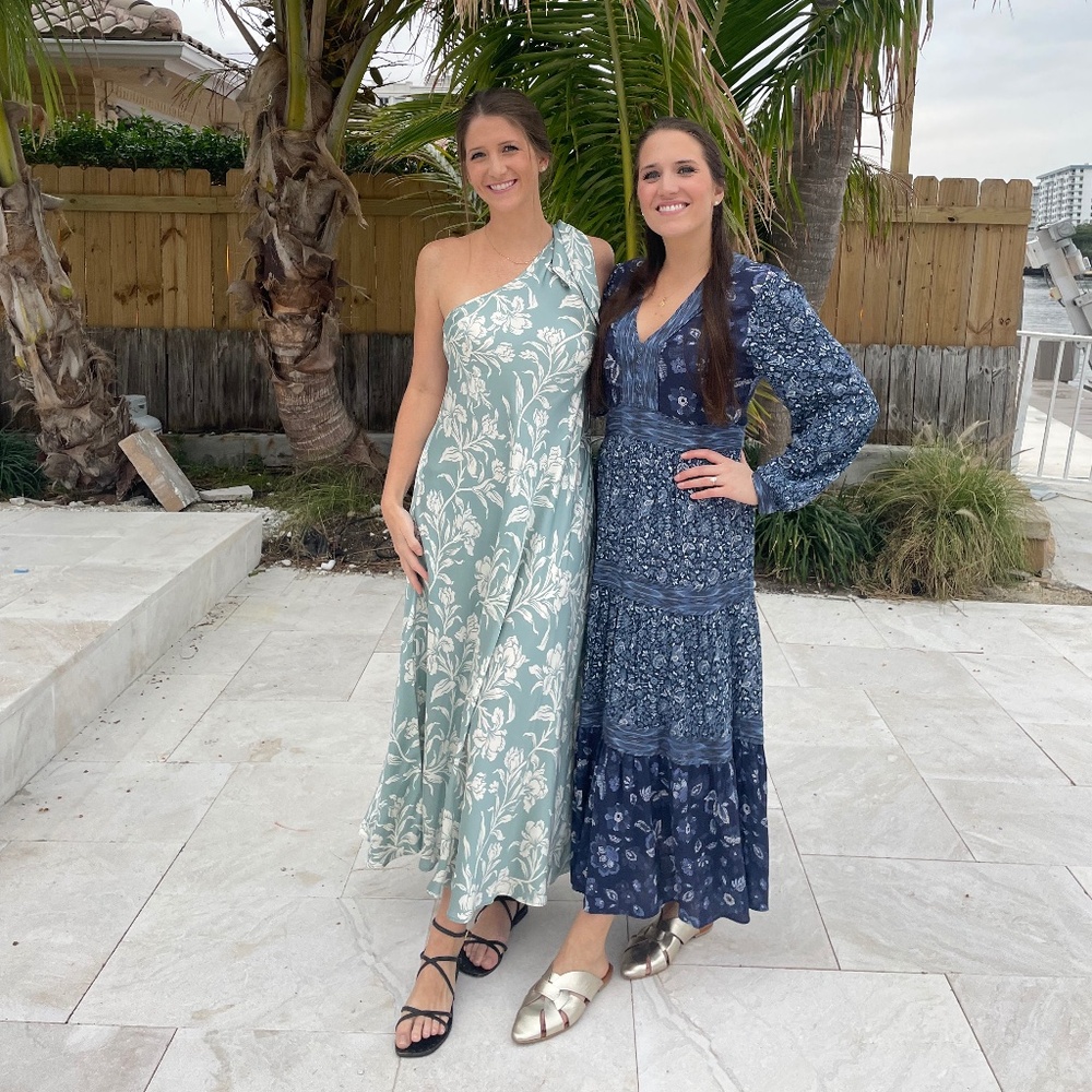 Faherty Silk one shoulder dress